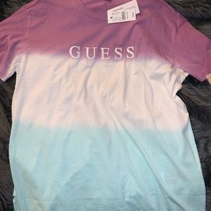 Purple white and blue guess t-shirt